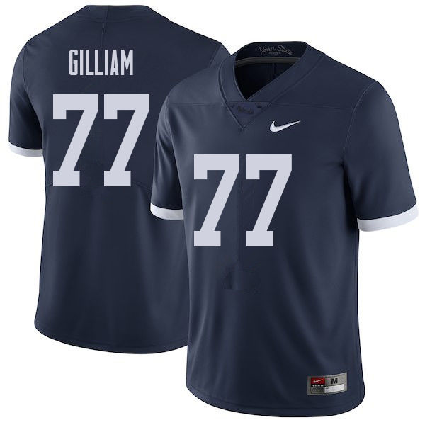 NCAA Nike Men's Penn State Nittany Lions Garry Gilliam #77 College Football Authentic Throwback Navy Stitched Jersey KJT3098TS